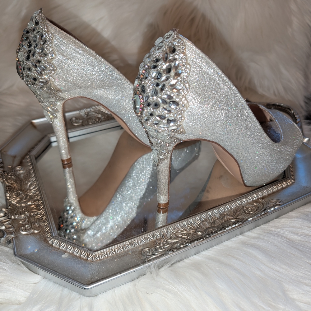 De Blossom Collection Sparkling Silver Heels
